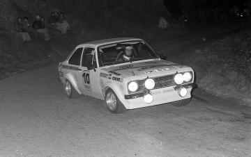 Beny Fernández-Ñete Doural (Ford Escort RS 1800). Rally Costa Brava 1977 (Foto: JAS-José Luis Cortijos)